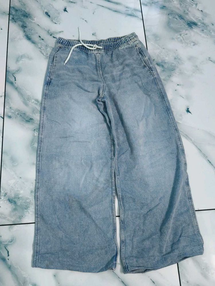 Wide Leg Denim Pants