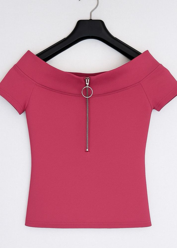 Chic Pink Off-Shoulder Top