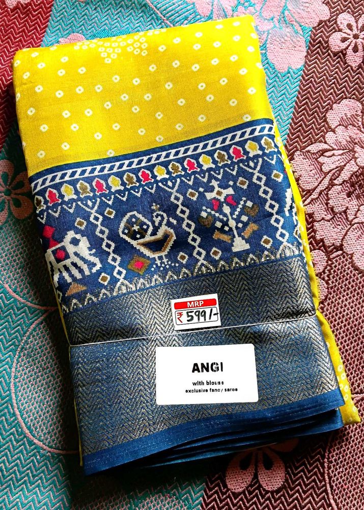 New Dola Silk Saree With Blouse Piece