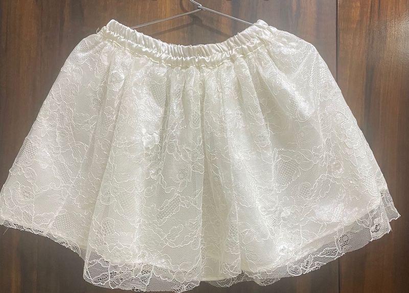 Net White Skirt