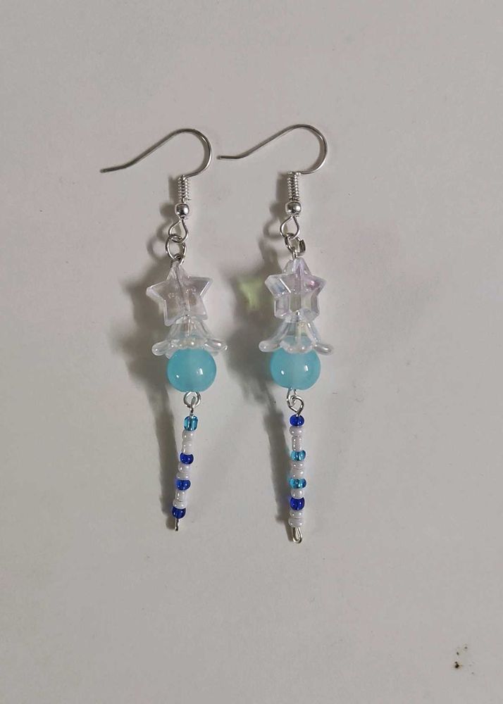 Blue wand y2k earrings