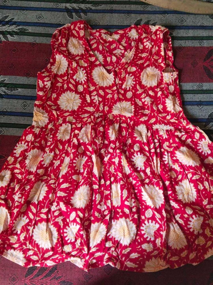 Red Floral Dress