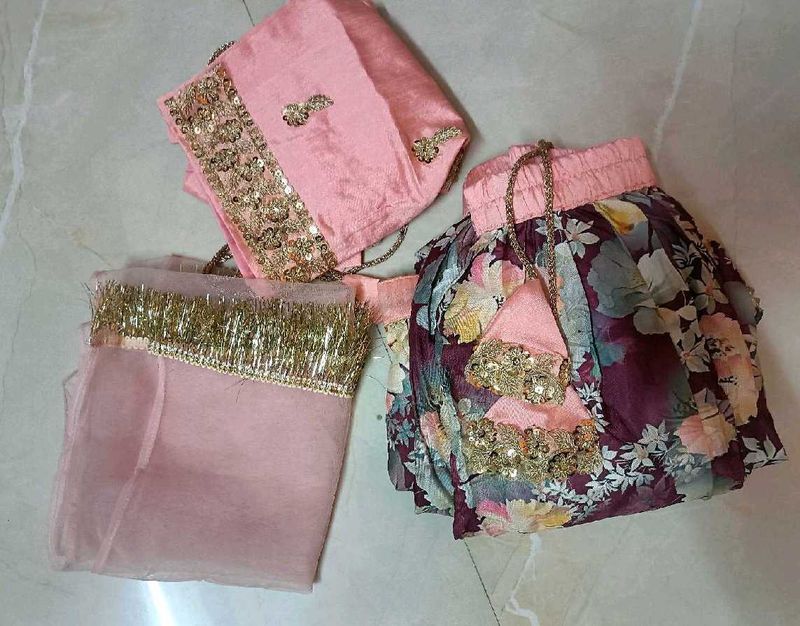 Floral Lehenga Choli Set for 10 _12 yrs