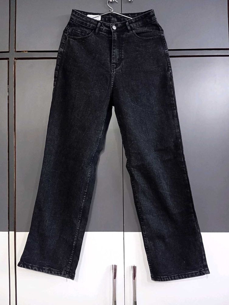 340. Baggy Black Denim Jeans