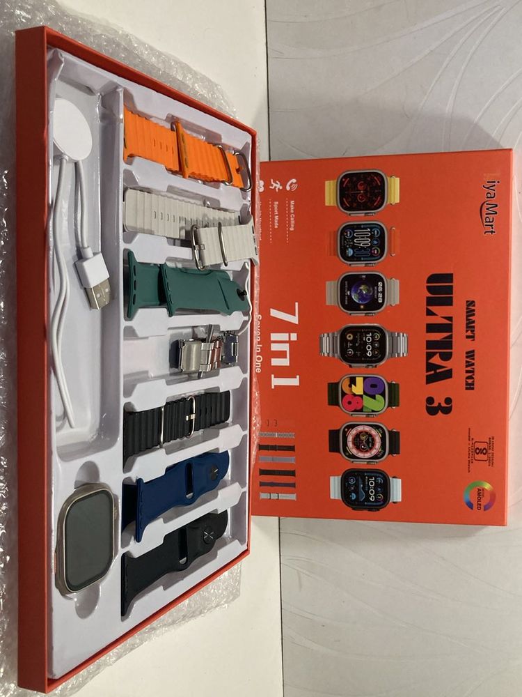 Smart Watch Ultra 3 7 In 1 Calling Working Watc