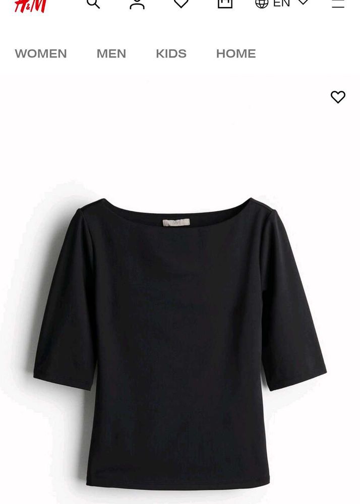 Black H&amp;M Top ( BOAT NECK )