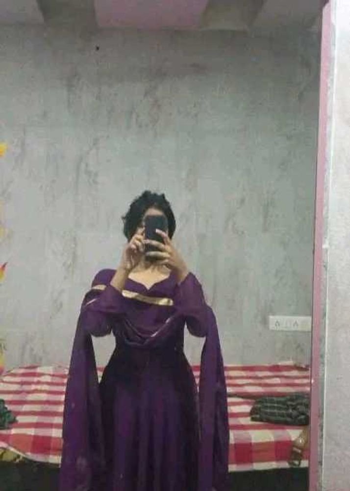 Lightweight Solid Anarkali – Perfect for Any Occas