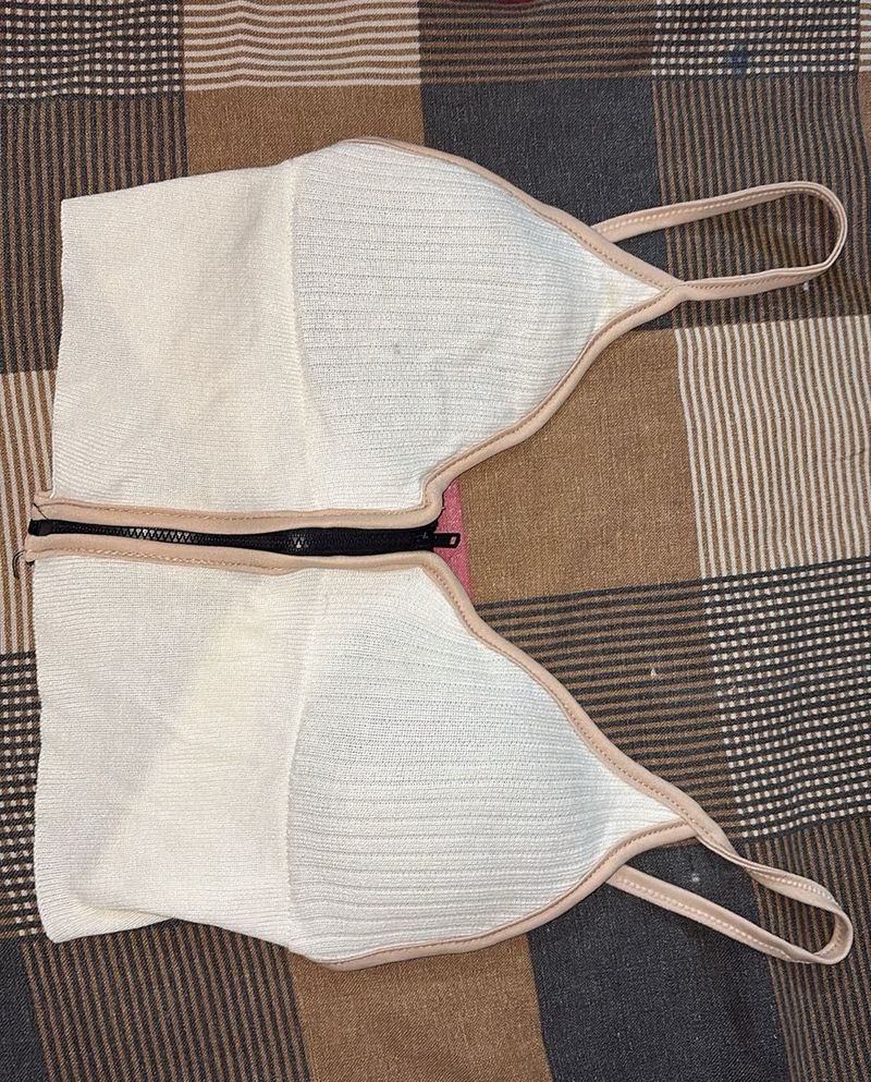 Zip Front Bra Top