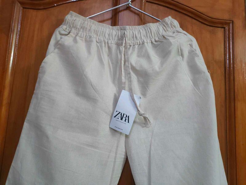 Stylish Off White Cotton Trousers