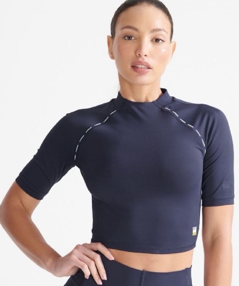 SUPERDRYHigh-Neck Running Crop Top