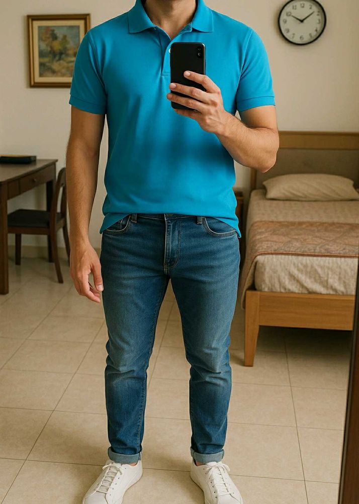Blue Polo Shirt Mens