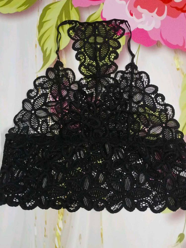 (1100)Black Lace Bralette