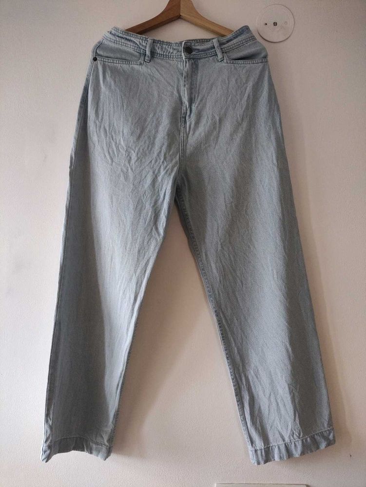 Wide Leg Jeans For Women, Light Blue, 30inch