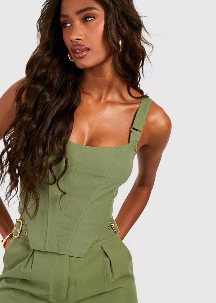 Olive Green Corset Top