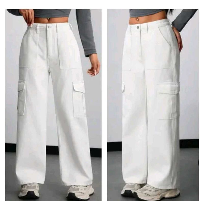 White Cargo Pants