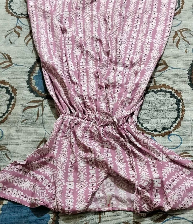 White Nd Pink Maxi Dress 👗