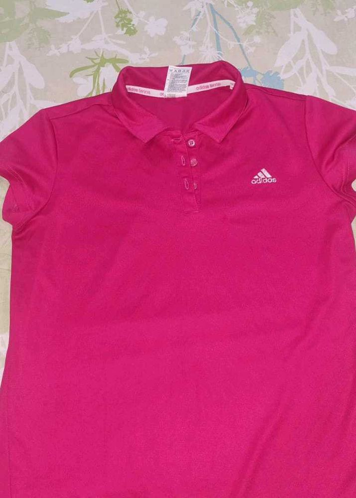 Adidas Pink Polo Tshirt