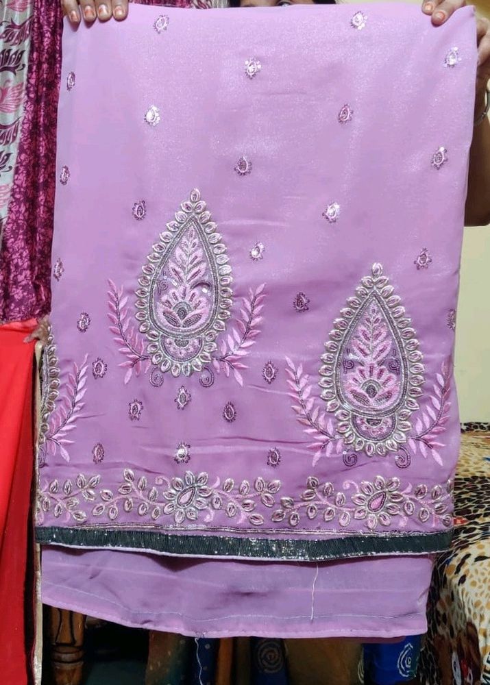 Lavender Saree