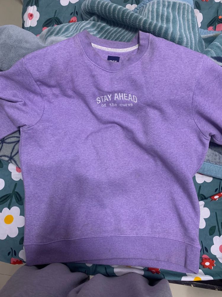 Purple Graphic Sweatshirt