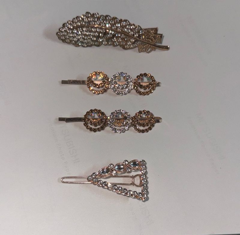 Sparkly Hair Clips (Set of 4)