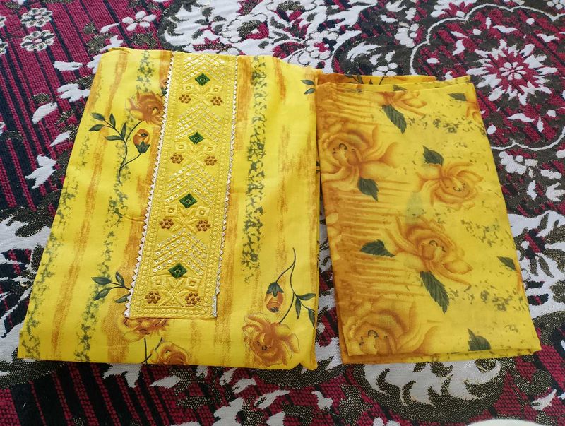 Yellow Dress Material