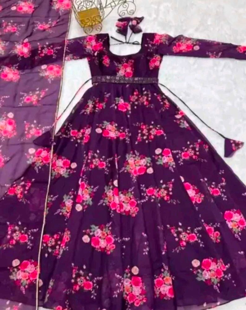 Floral Anarkali Suit