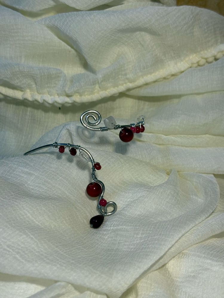 Red Beaded arm Cuffs