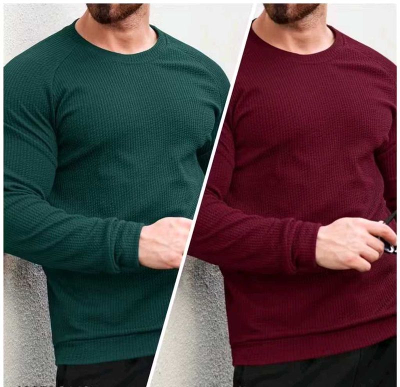 2 Pack Of Waffle Long Sleeve T Shirts 👕 | 100/- O