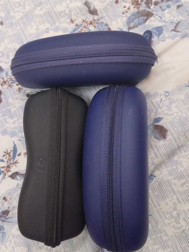 Set of 3 Zippered Lenskart Spects Pouches
