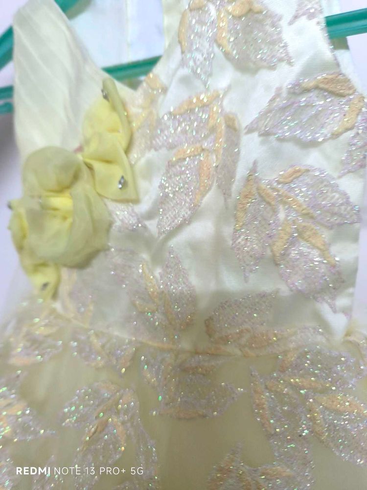 Good Fabric Lemon Yellow Colour Frock