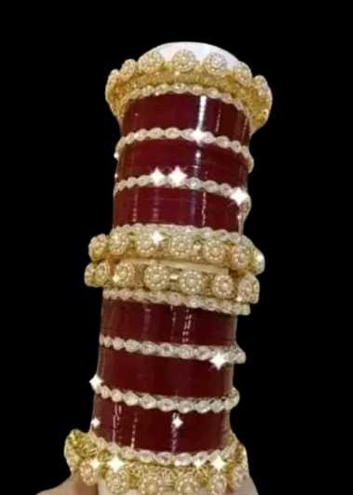 Bridal Maroon Chura Set
