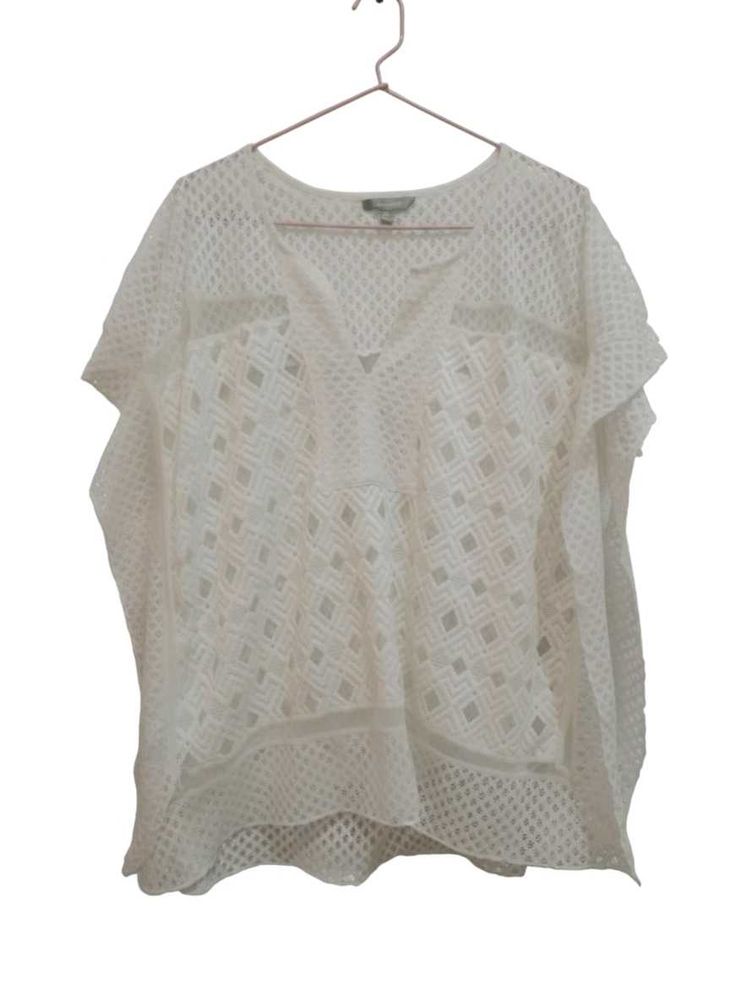 White Textured Blouse