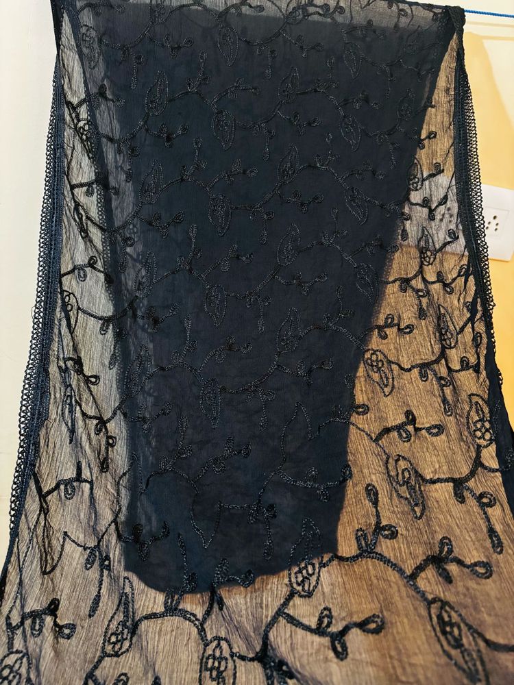 ₹100 Netted Black Dupatta
