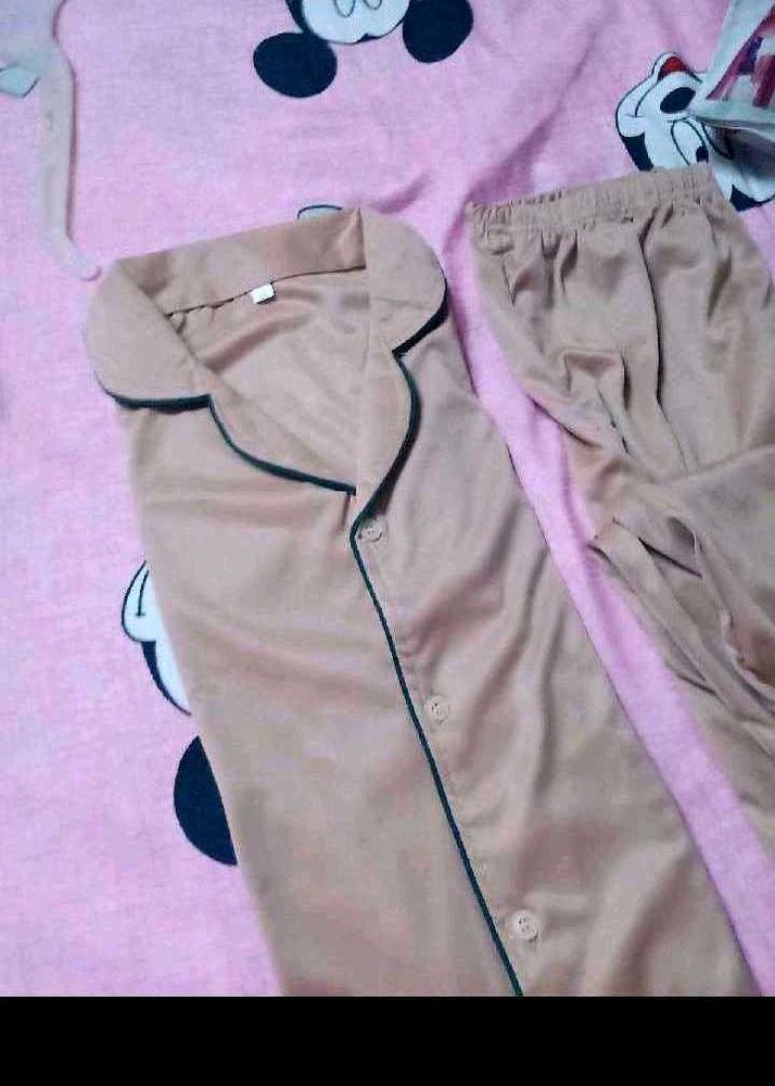 Cute Satin Pajama Set