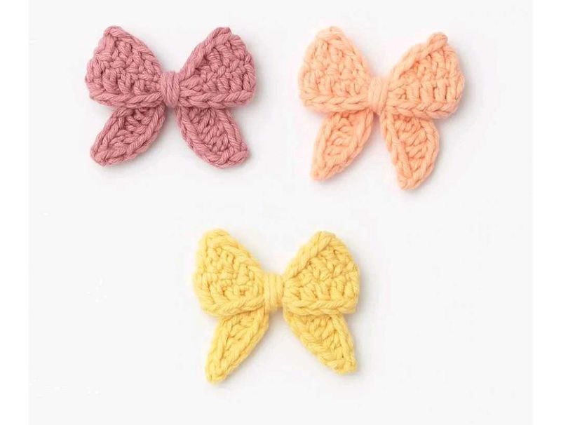 Sweet Crocheted Bows 🎀 Set -2