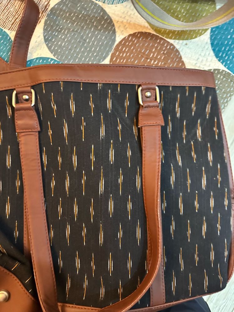 Ikat Print Tote Bag