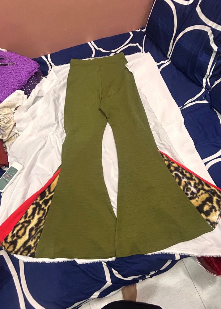 Olive Green Flare Leggings !