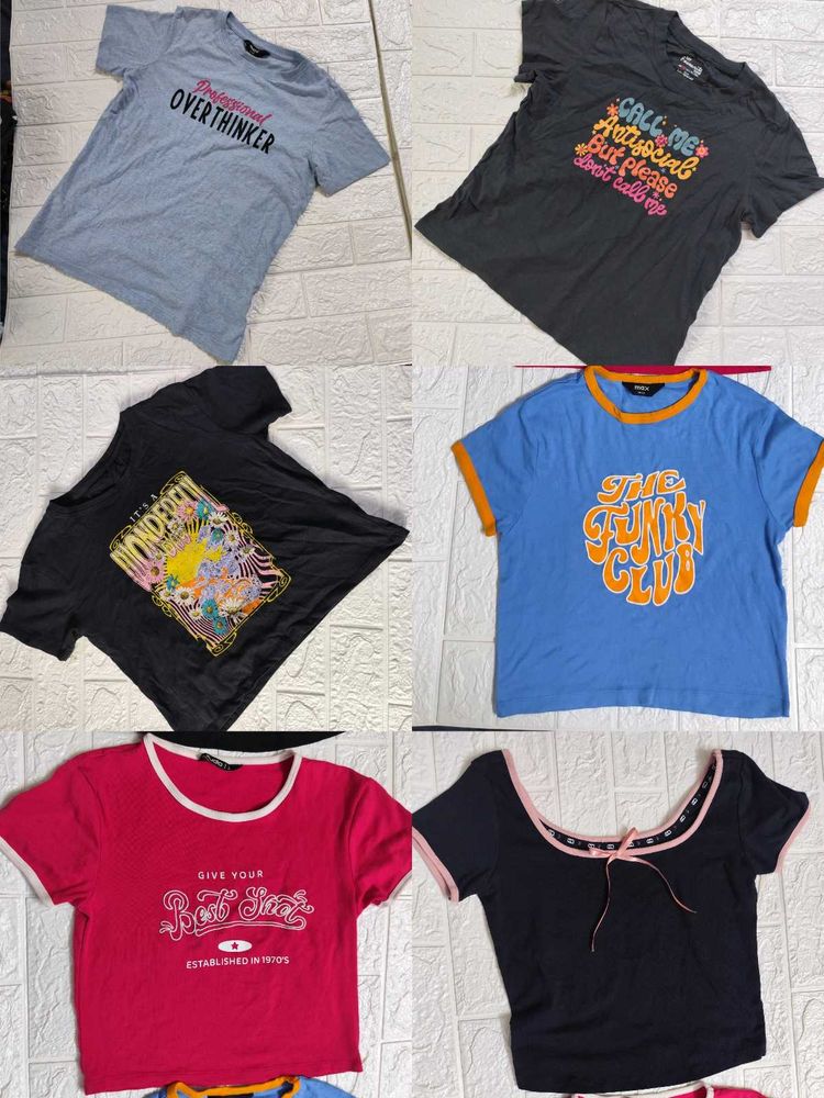 Tee Bundle - 6 T-shirts - Size -S/M