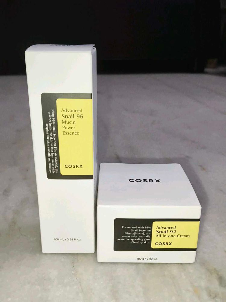 Cosrx snail essence and cream