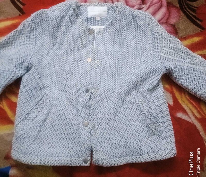 Blue Colour Buttoned Denim Jacket