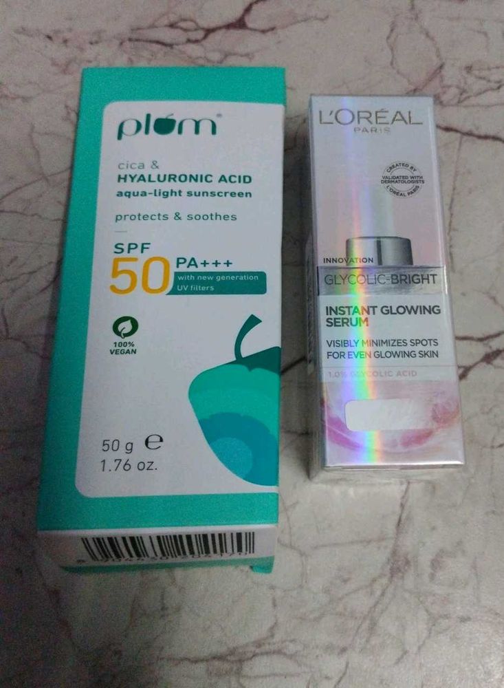 Suncream &amp; Face Serum