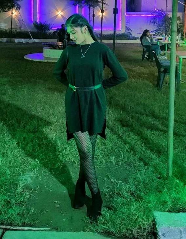 Stylish Black Dress with Belt