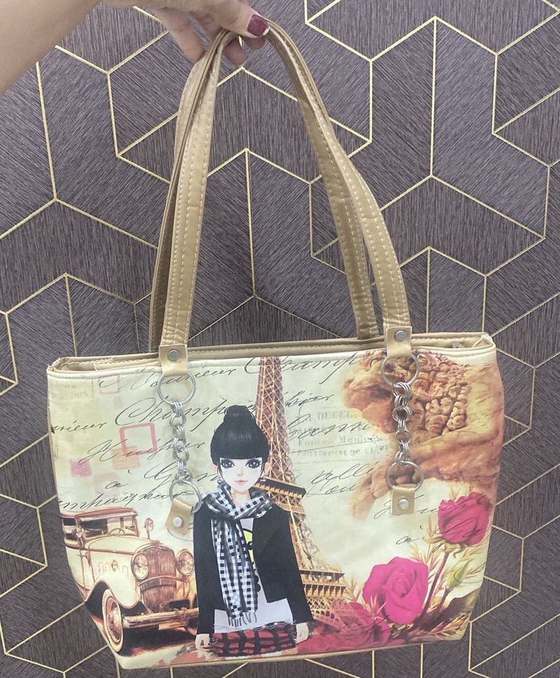 Parisian Print Tote Bag