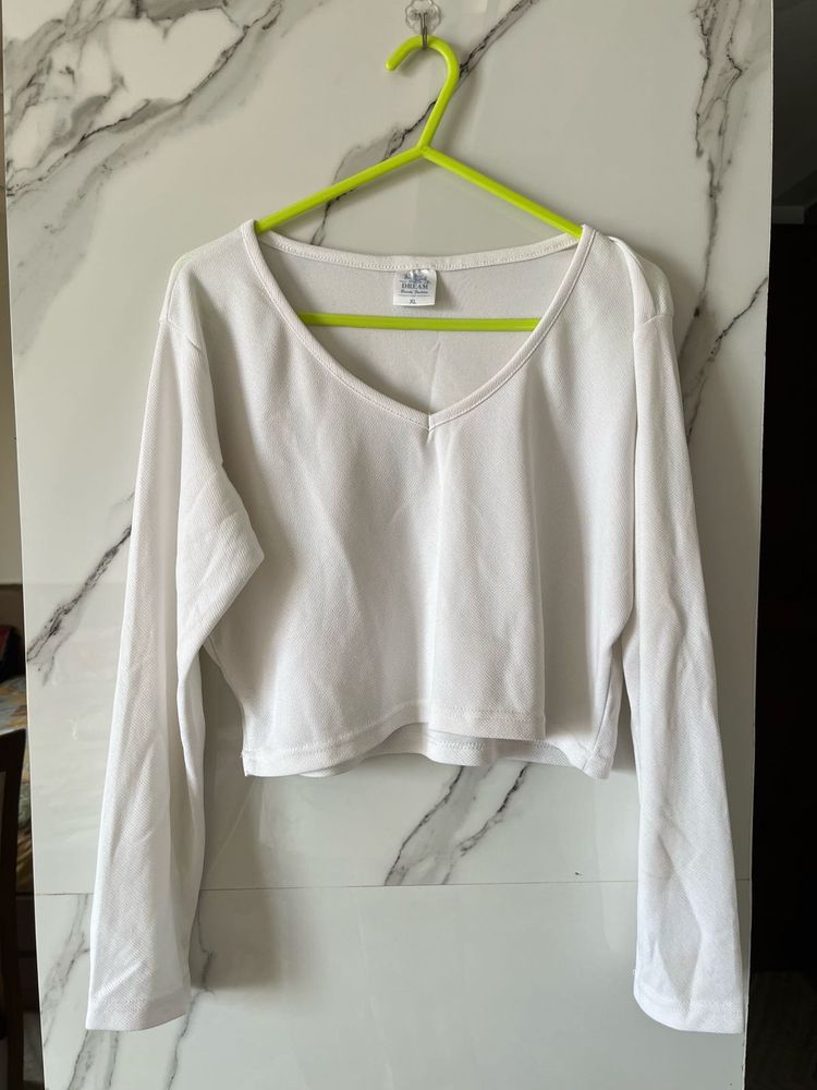 White Long Sleeve Top