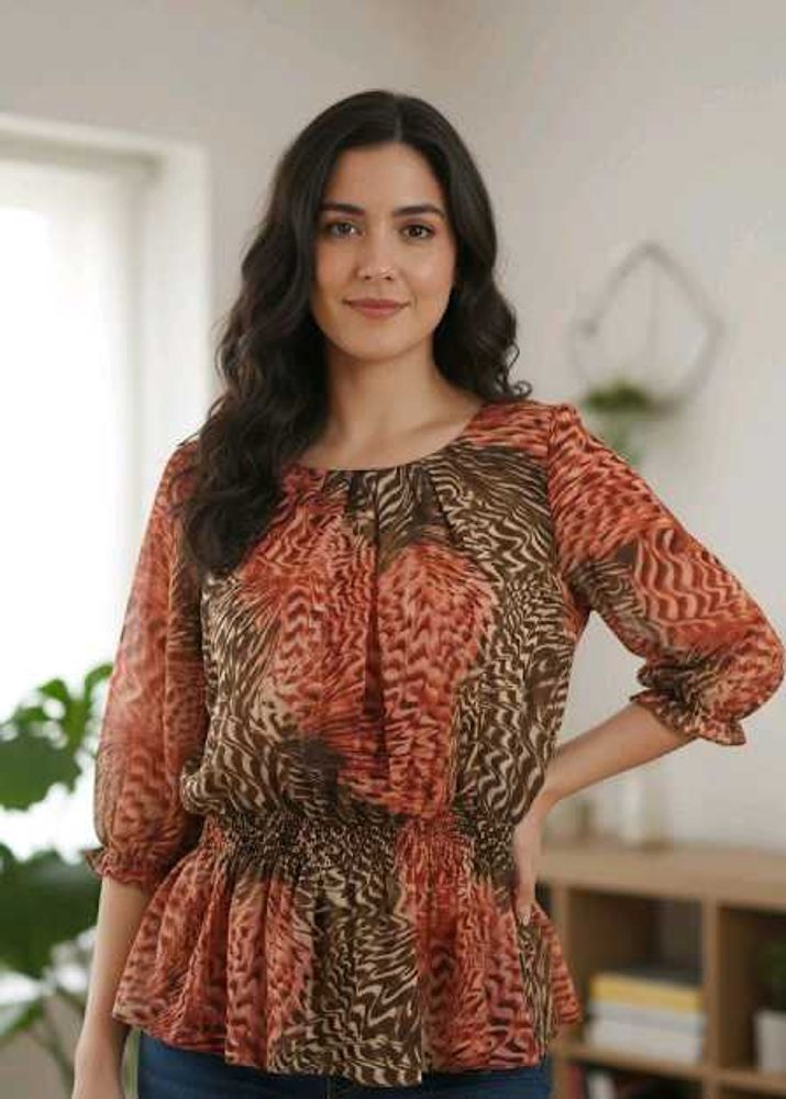 Elegant Print Top🤩