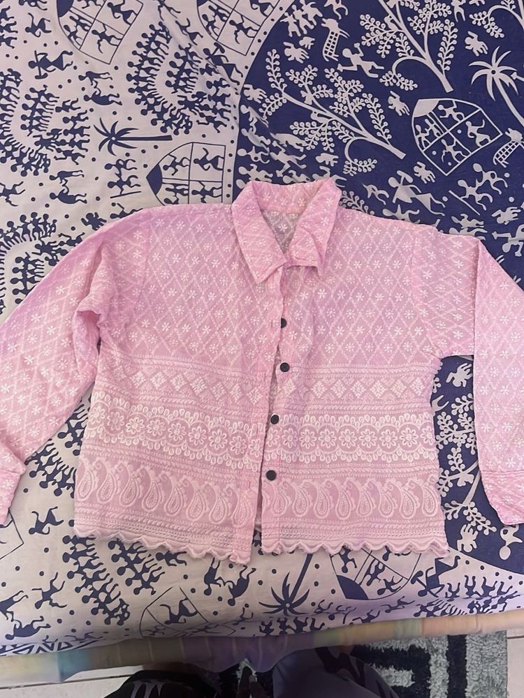 Pink Embroidered top