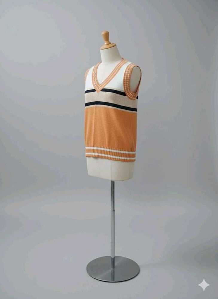 Striped Knit Sweater Vest