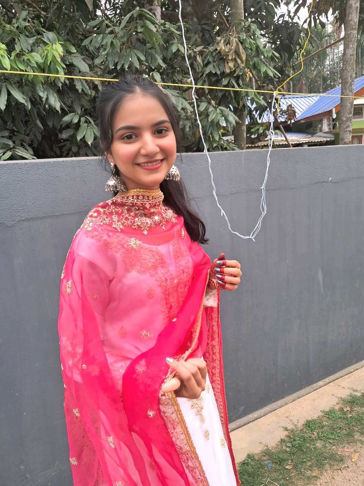 New Stunning Organza Mirror work kurta set💫