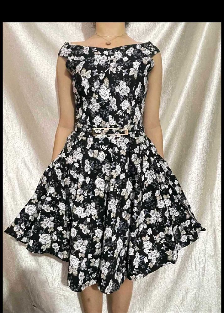 Floral Fit &amp; Flare Dress