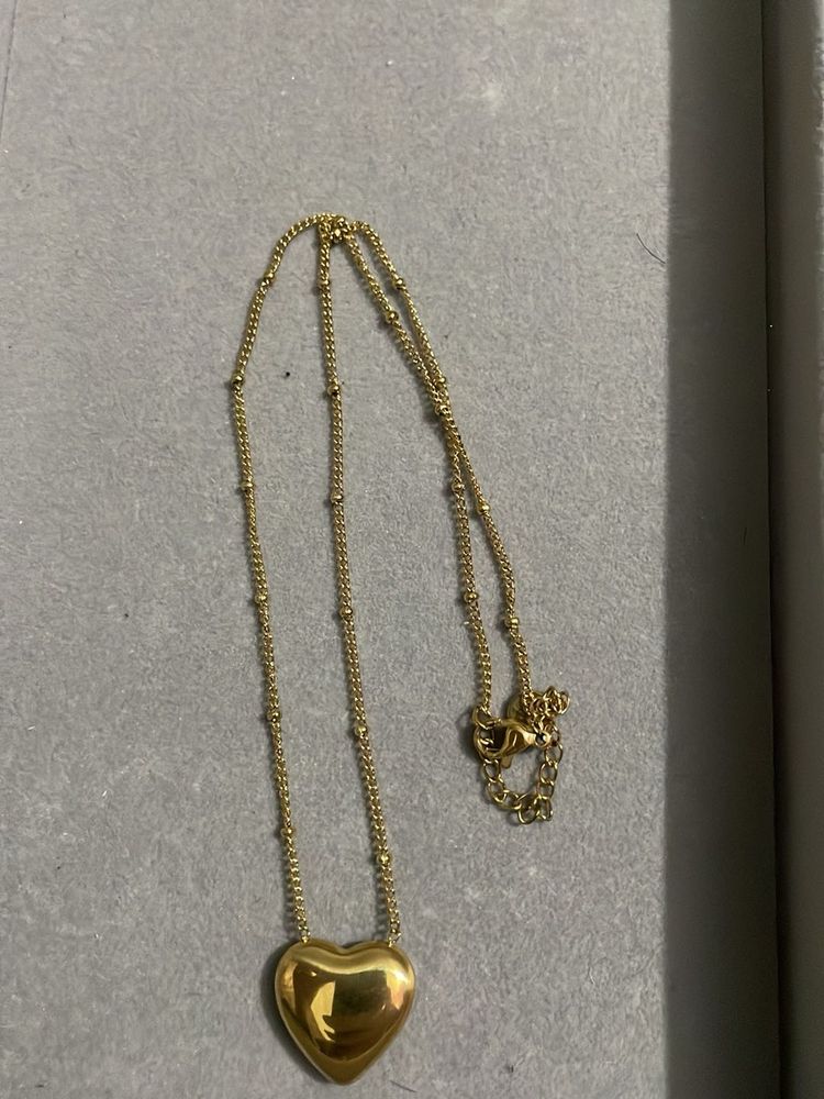 Chunky Heart Anti Tarnish Necklace